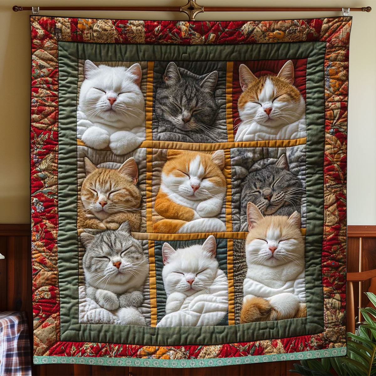 Cat XR2201001CL Quilt Blanket