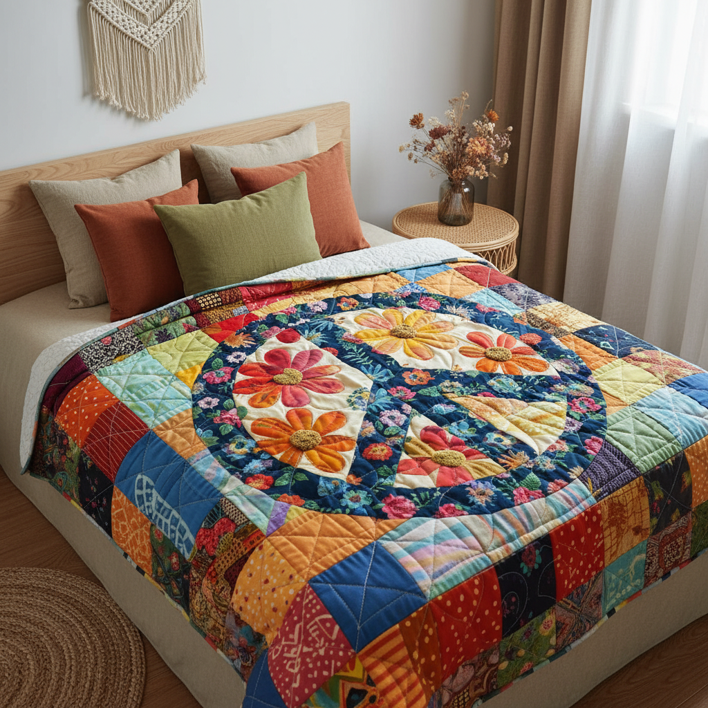 Hippie Patchwork WJ1603001CL Quilt Blanket