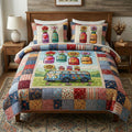 Hippie Love Peace Vintage Van Patchwork WN0304004CL Duvet Cover Set
