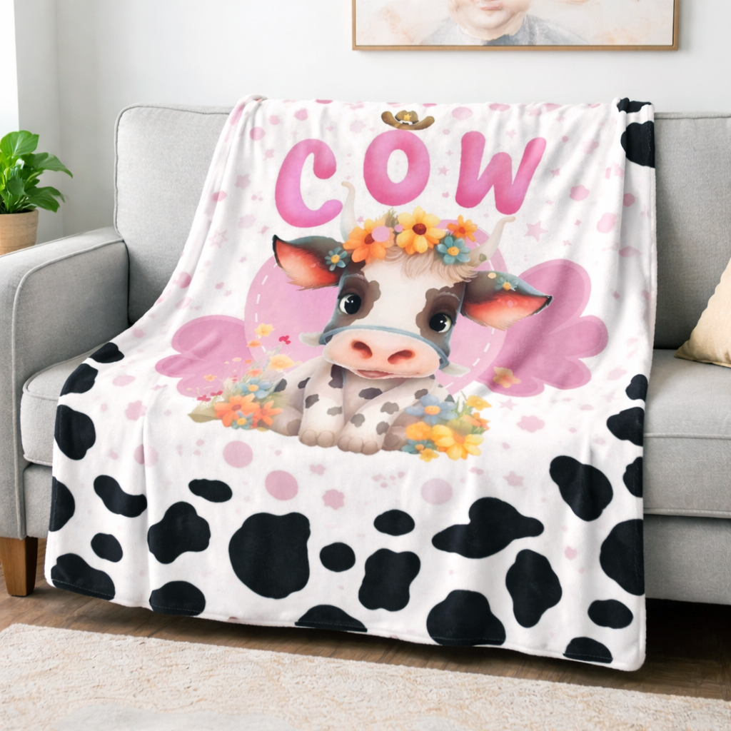 Cute Cow CP2702001CL Fleece Blanket
