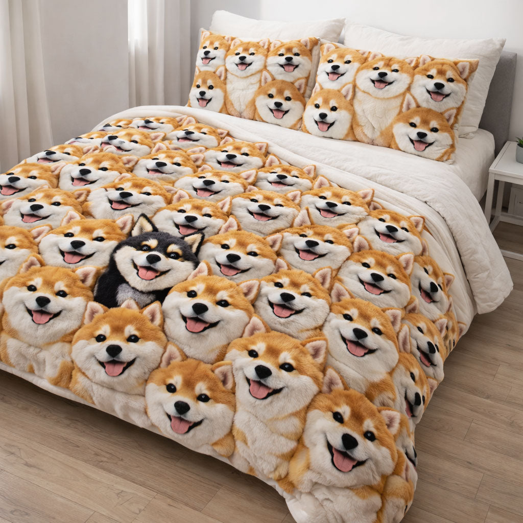 Shiba Inu Smiles WN0303002CL Faux Fur Throw Blanket