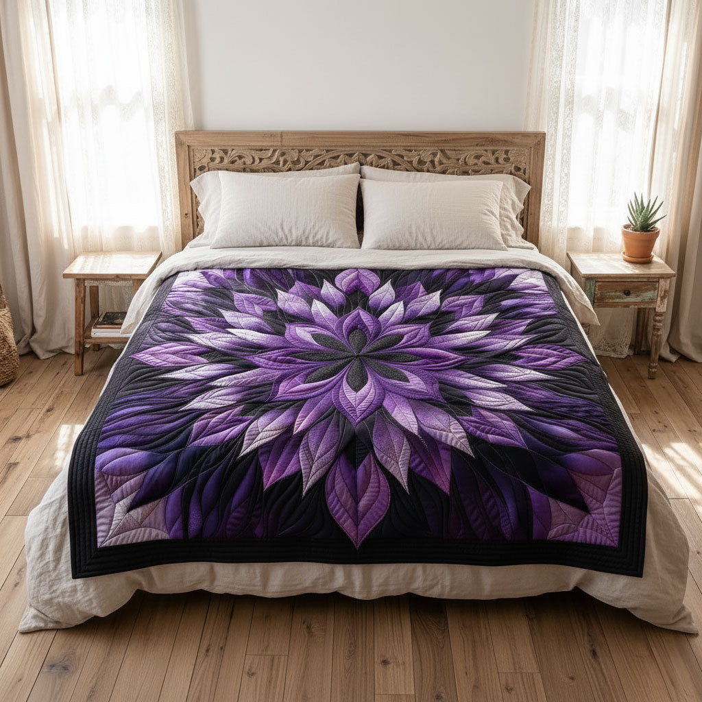 Mystic Violet Bloom WN1803001CL Quilt Blanket