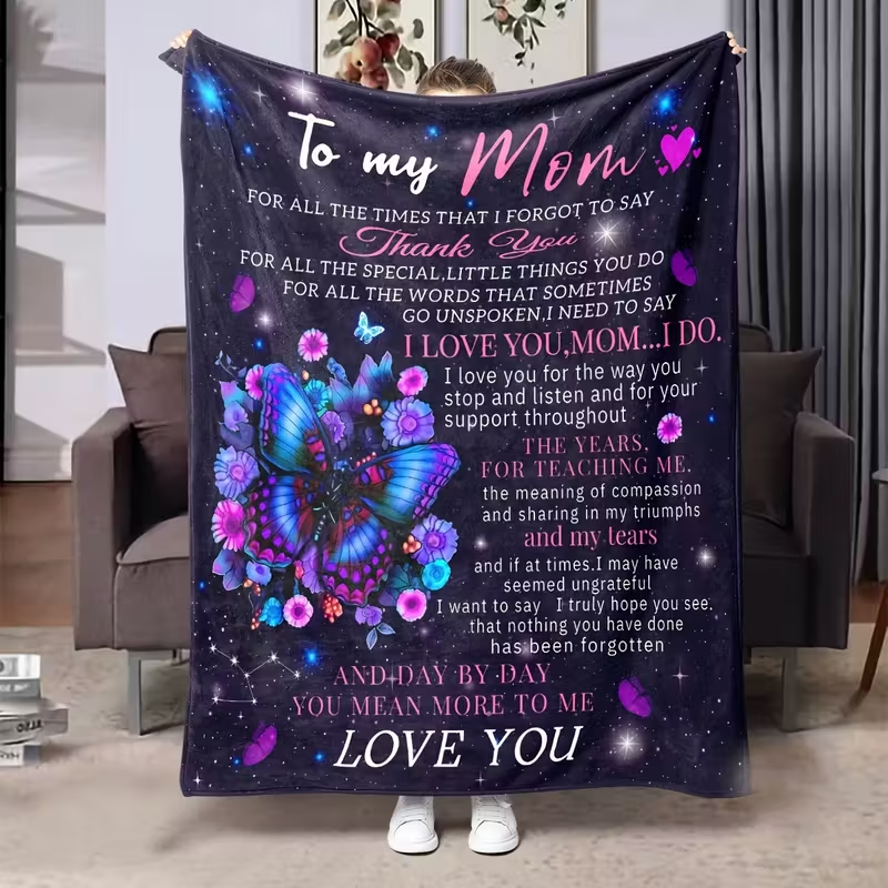 Butterfly To My Mom XR2503001CL Fleece Blanket