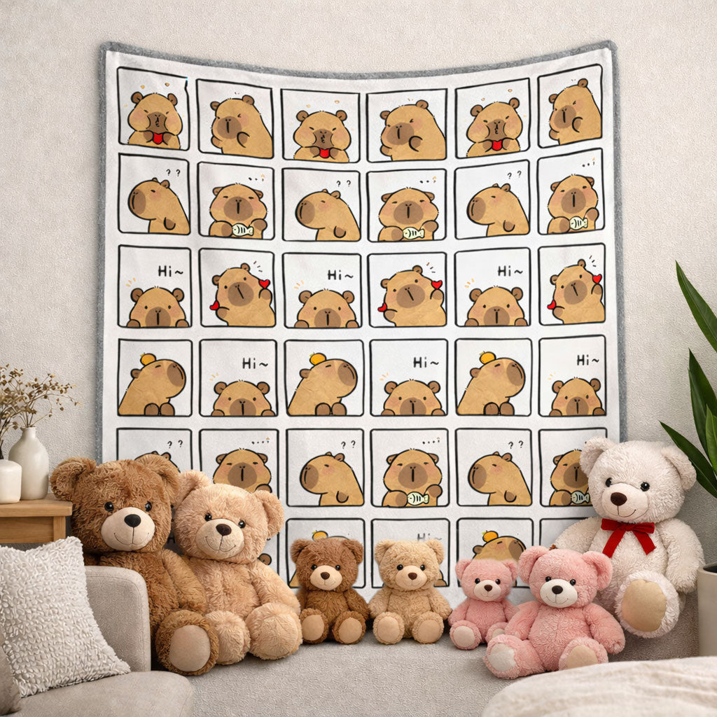 Cute Capybara WN2303001CL Fleece Blanket