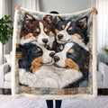 Collie Cuddle CP2801004CL Faux Fur Throw Blanket
