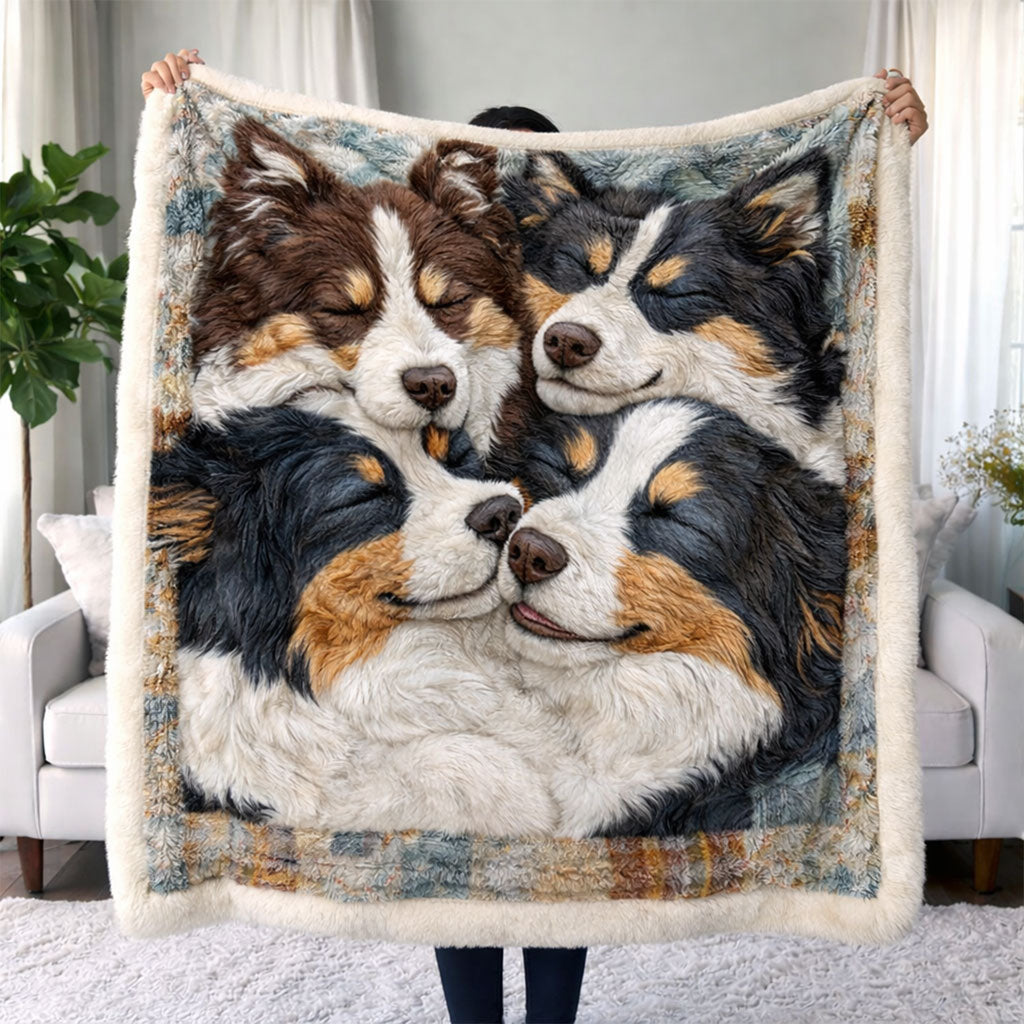 Collie Cuddle CP2801004CL Faux Fur Throw Blanket