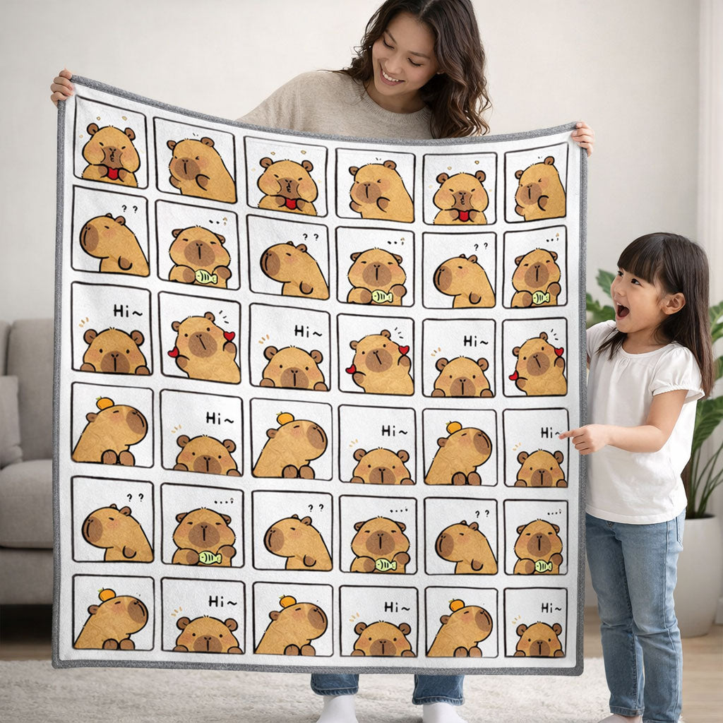 Cute Capybara WN2303001CL Fleece Blanket
