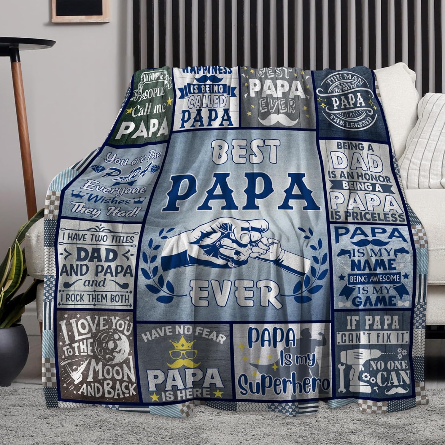 Best Papa Ever XR1903001CL Fleece Blanket
