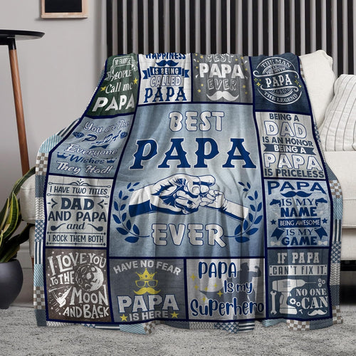 Best Papa Ever XR1903001CL Fleece Blanket