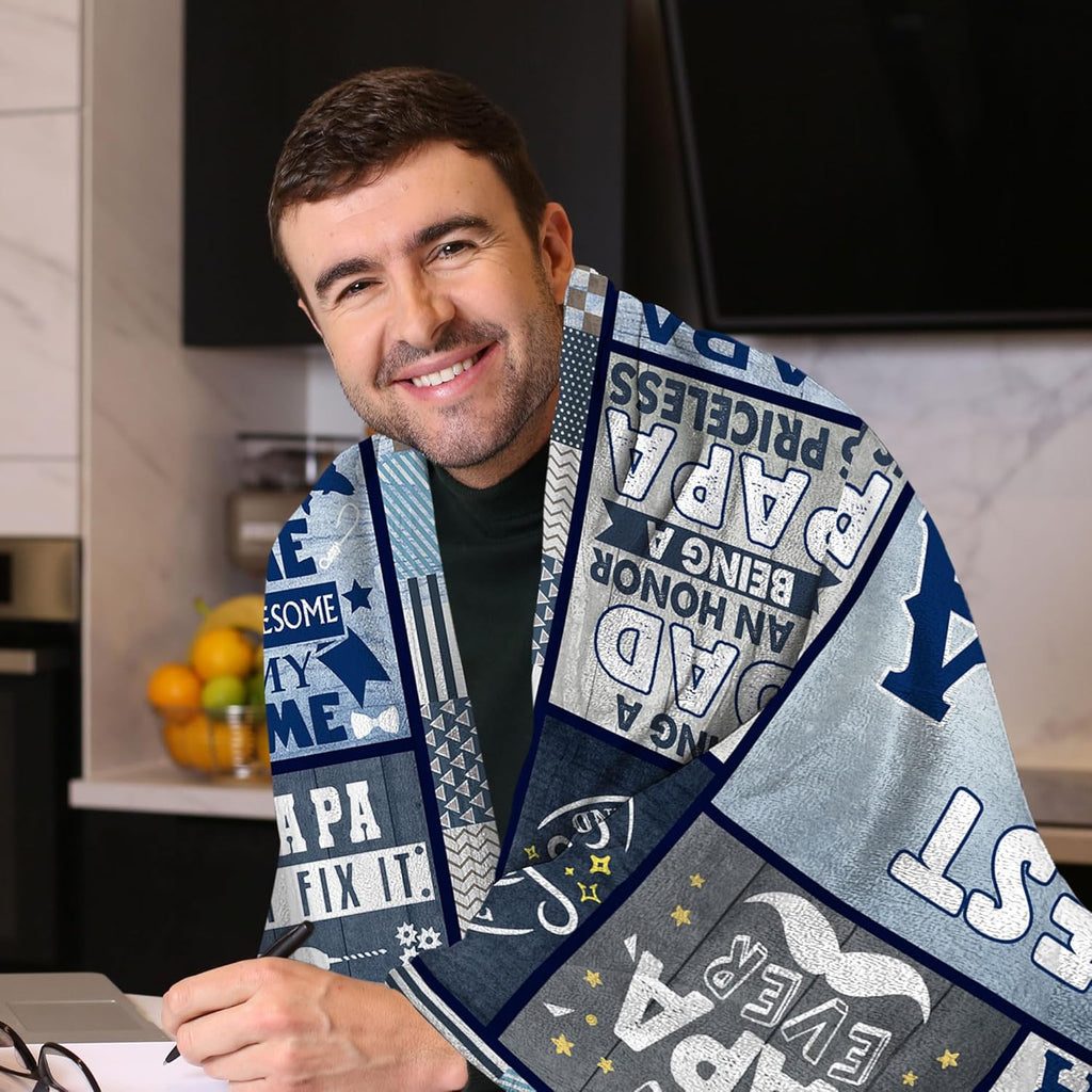 Best Papa Ever XR1903001CL Fleece Blanket