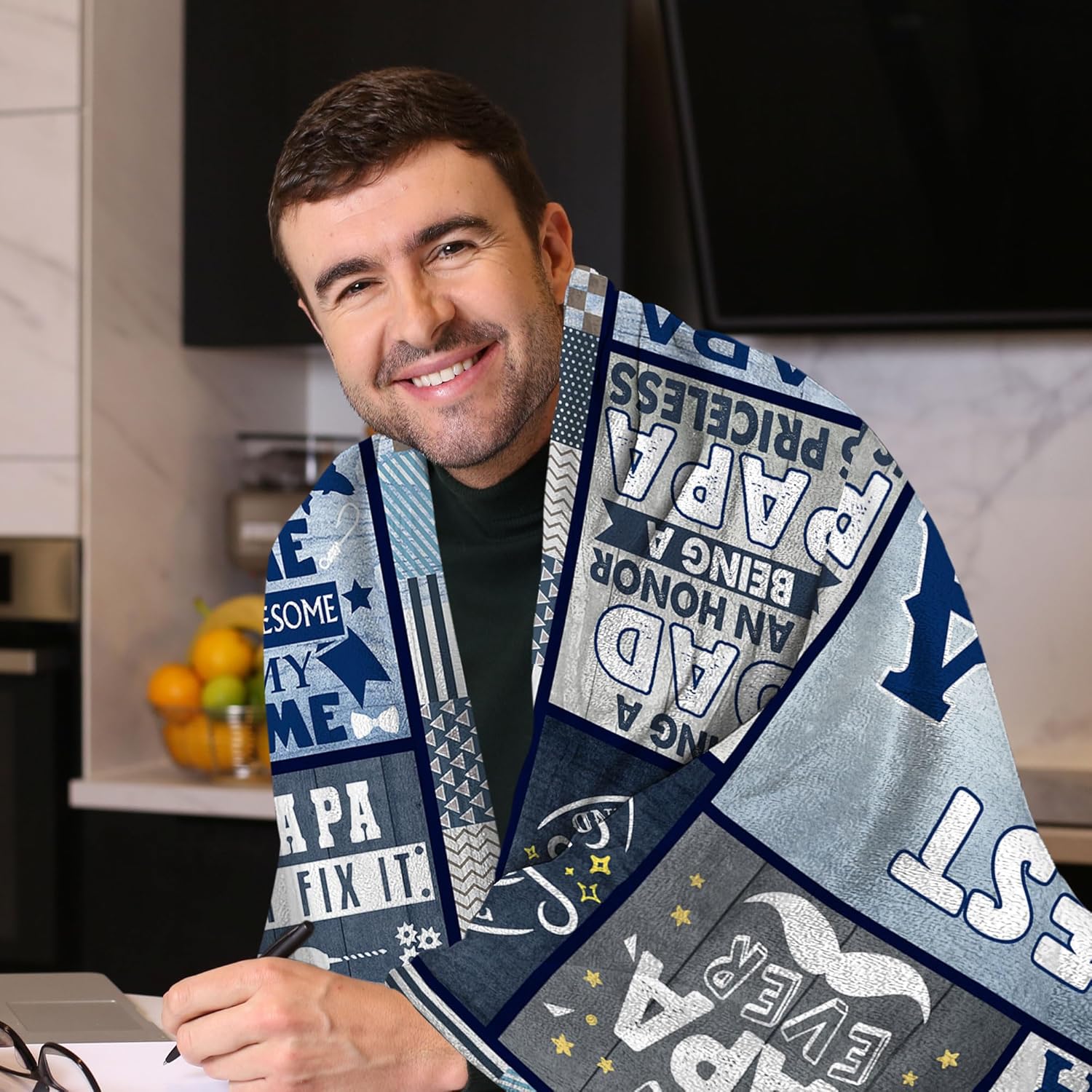 Best Papa Ever XR1903001CL Fleece Blanket