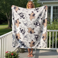 Frenchie Playful WN0302001CL Fleece Blanket