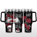 Skull Spread Those Pages XR2602001CL Tumbler with Handle