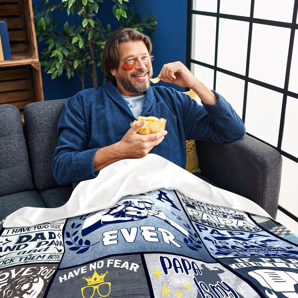 Best Papa Ever XR1903001CL Fleece Blanket