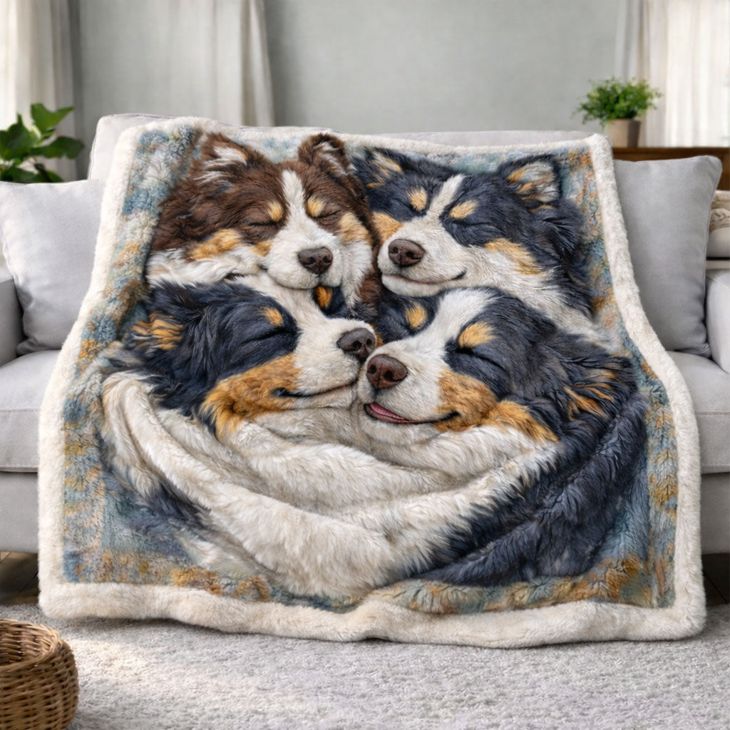Collie Cuddle CP2801004CL Faux Fur Throw Blanket