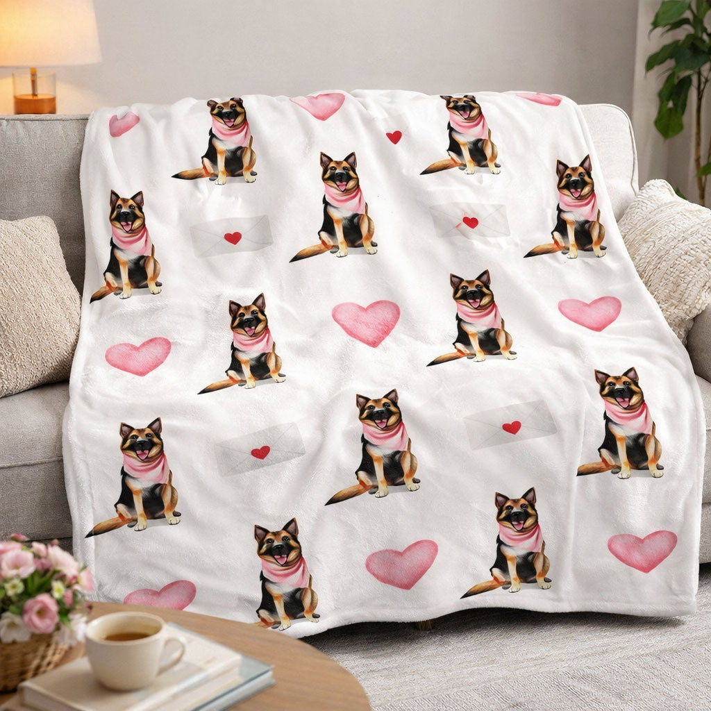 German Shepherd Love WN0502001CL Fleece Blanket