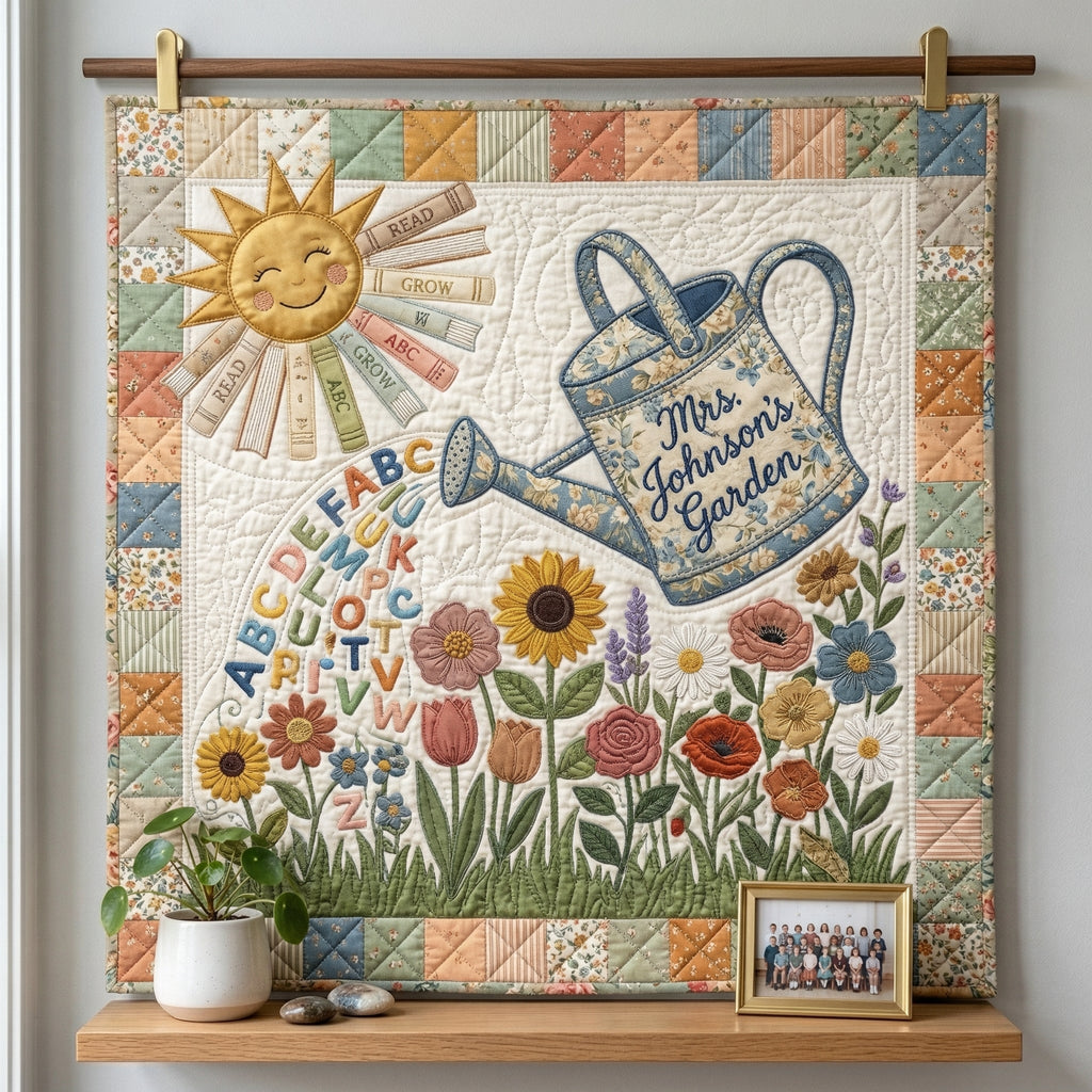 Personalized Where Little Seeds of Knowledge Bloom XR0304001CL Quilt Blanket