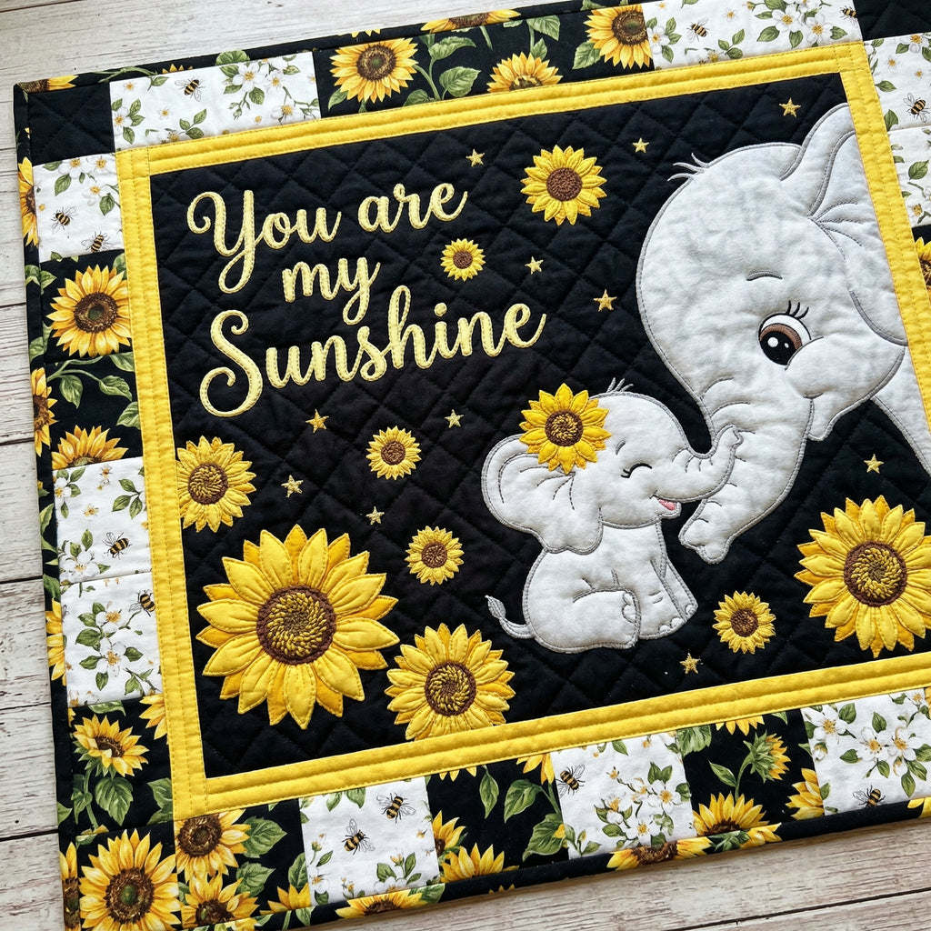 Elephant You Are My Sunshine XR3103006CL Quilt Blanket