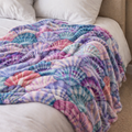 Seashell XR2101002CL Faux Fur Throw Blanket