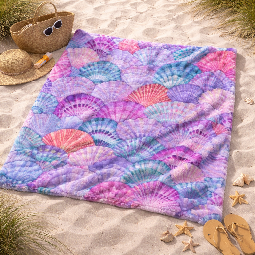 Seashell XR2101002CL Faux Fur Throw Blanket