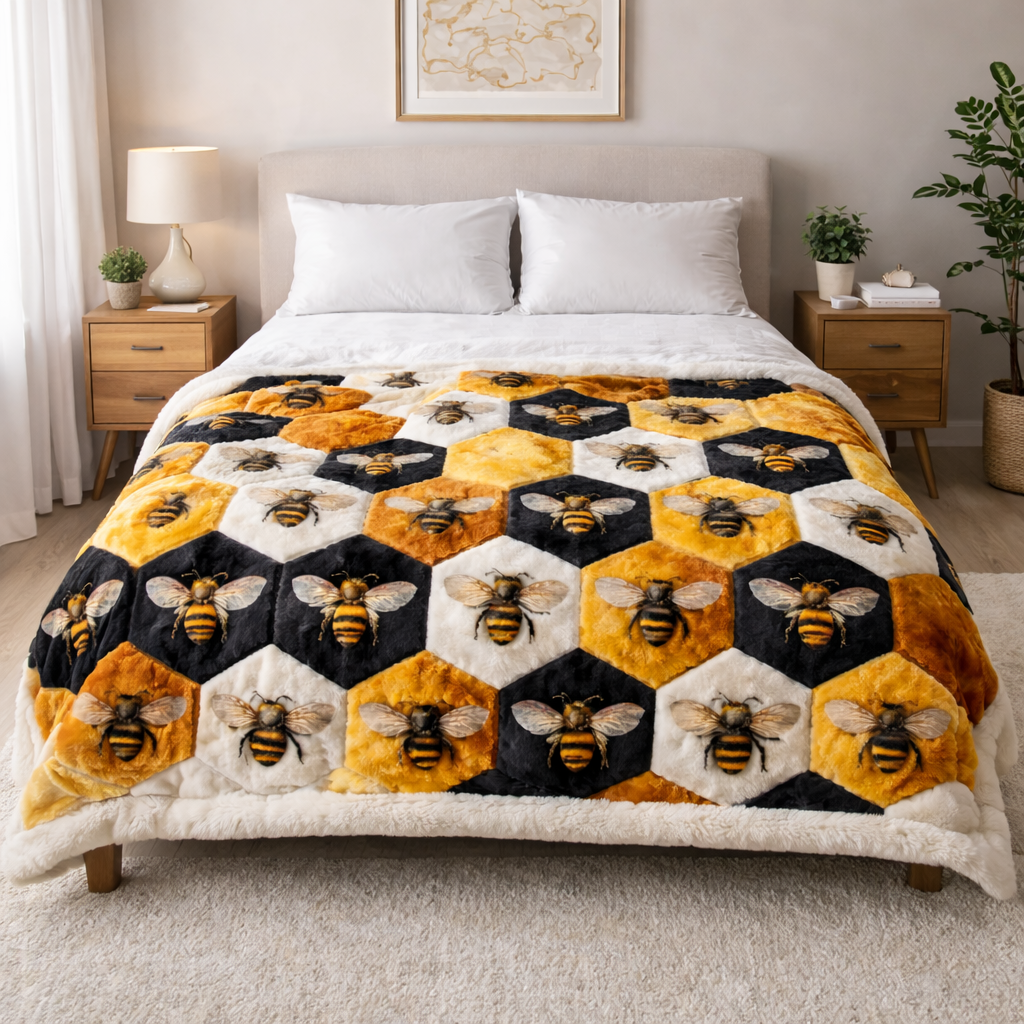 Queen Bee XR0403001CL Faux Fur Throw Blanket