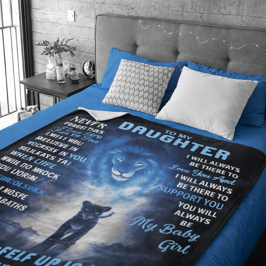 Never Forget To My Daughter XR3101001CL Fleece Blanket