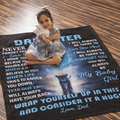 Never Forget To My Daughter XR3101001CL Fleece Blanket