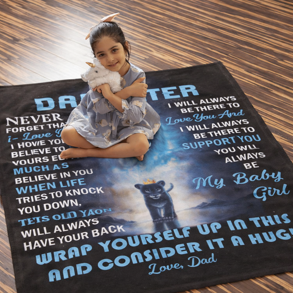 Never Forget To My Daughter XR3101001CL Fleece Blanket
