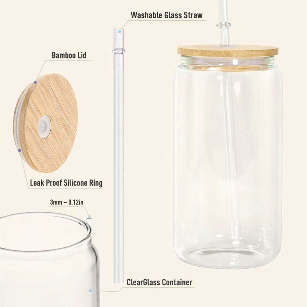 To My Badass Daughter XR0502001CL Transparent Glass Tumbler