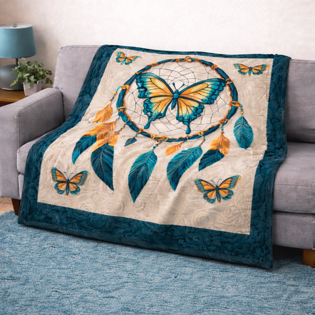 Dreamcatcher Butterfly QA0602001CL Faux Fur Throw Blanket
