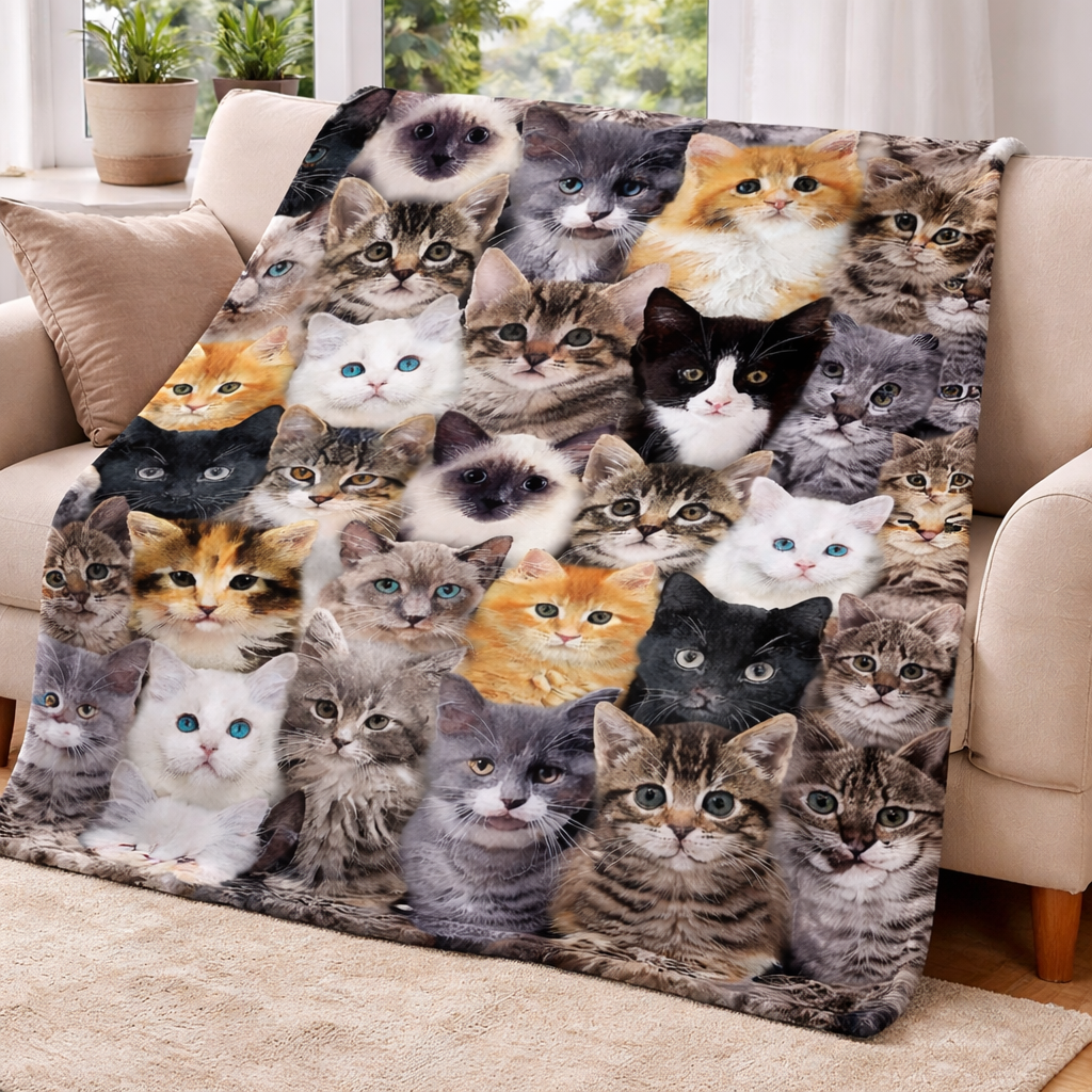 Cat XR0602001CL Fleece Blanket