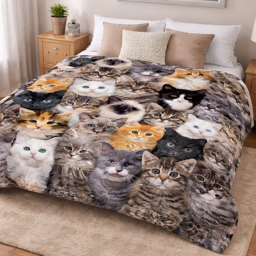 Cat XR0602001CL Fleece Blanket