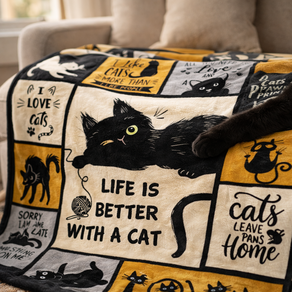 Cute Cat XR2901001CL Fleece Blanket