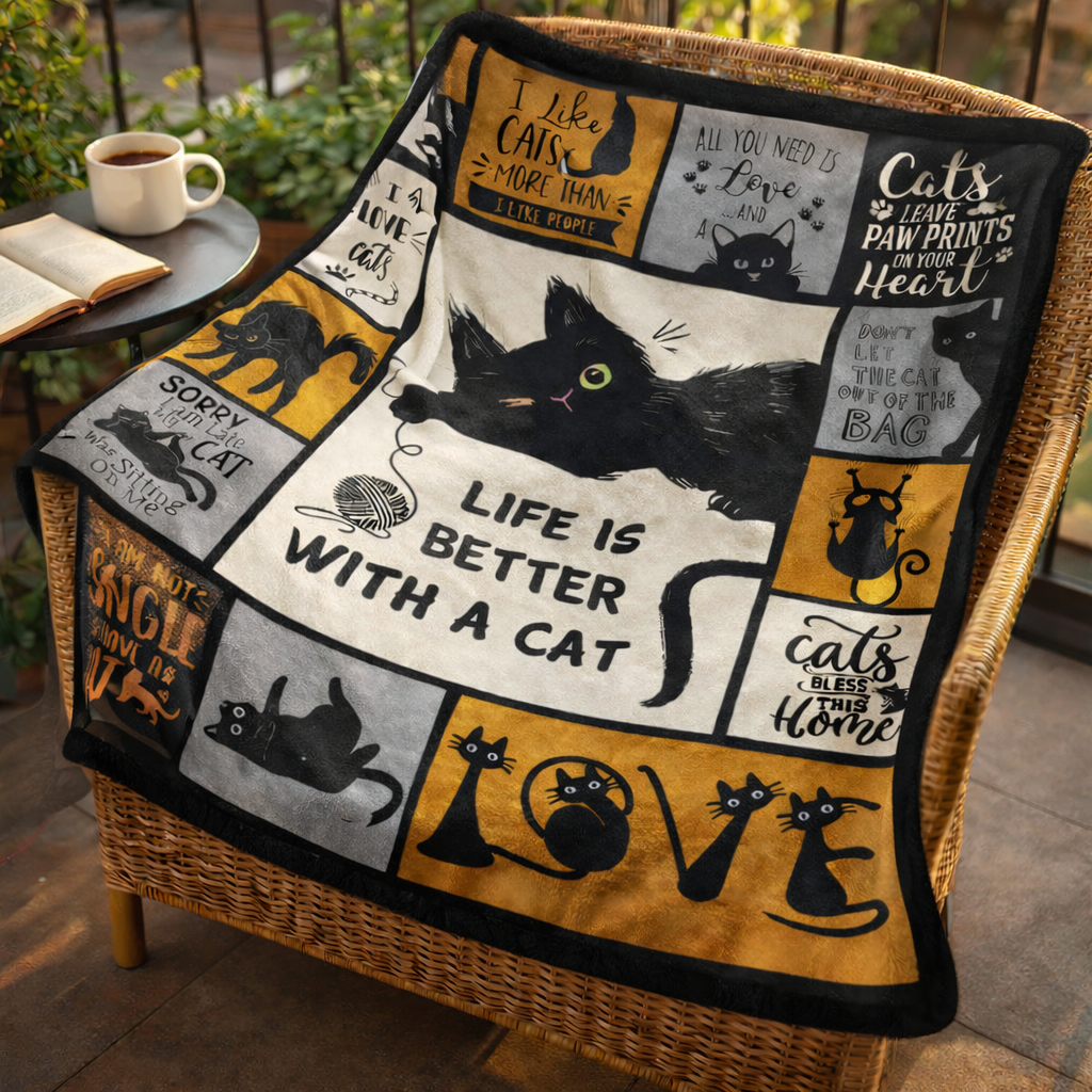 Cute Cat XR2901001CL Fleece Blanket