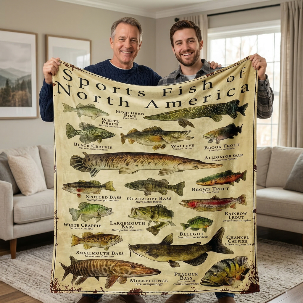 Fish Lovers XR1903001CL Fleece Blanket