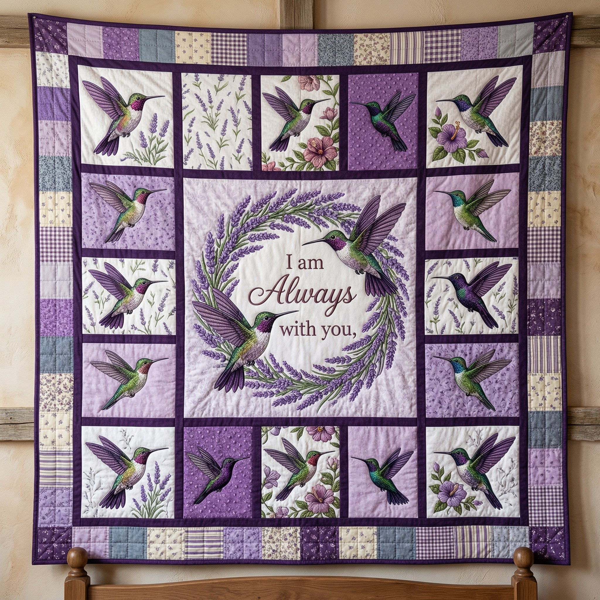 Hummingbird Always With You XR0104001CL Quilt Blanket