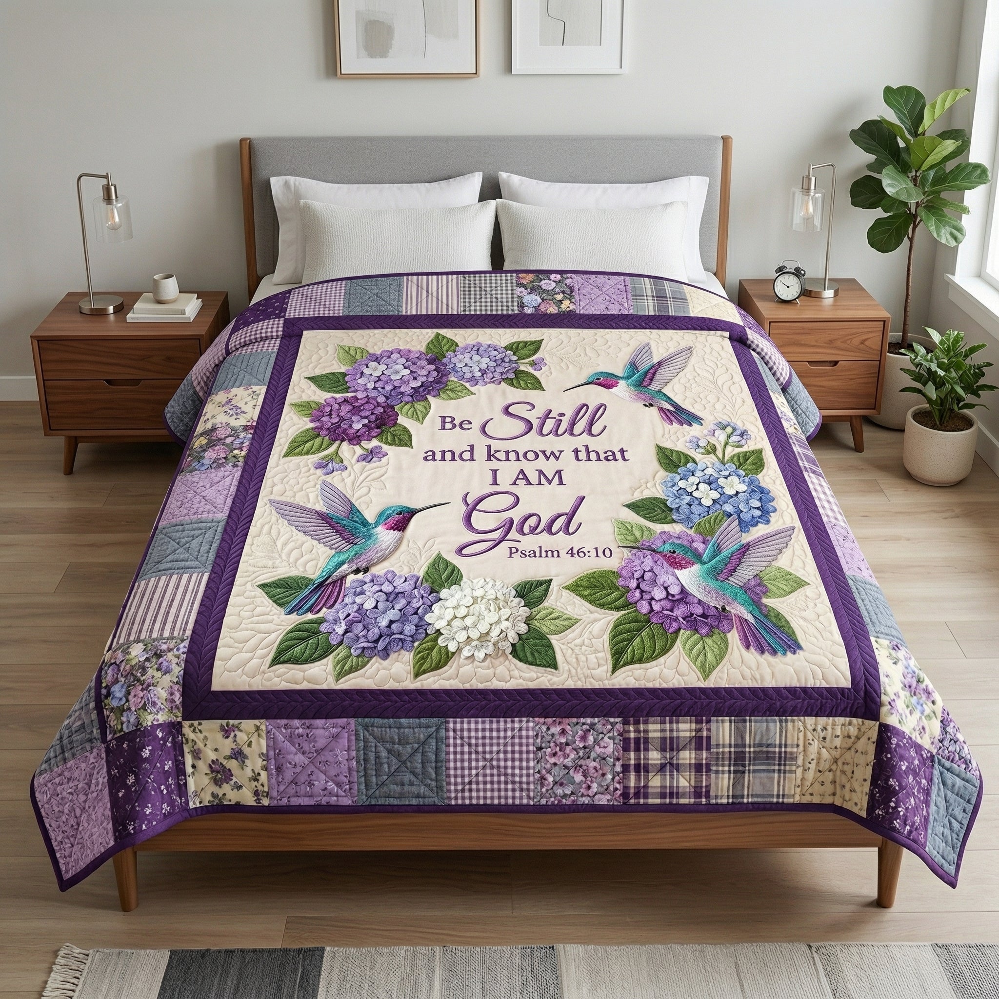 I Am God Hummingbird XR0204010CL Quilt Blanket