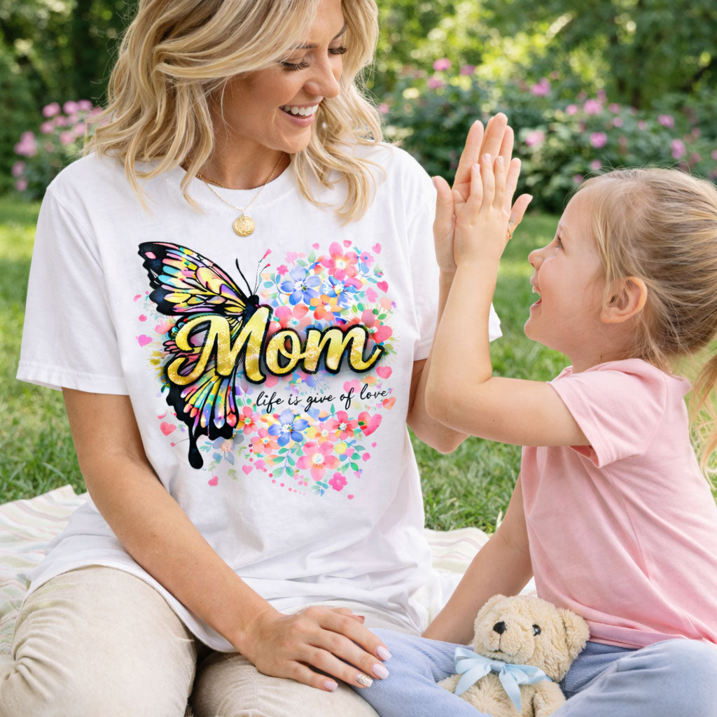 Mom Butterfly Floral KL0303001CL Unisex T-shirt