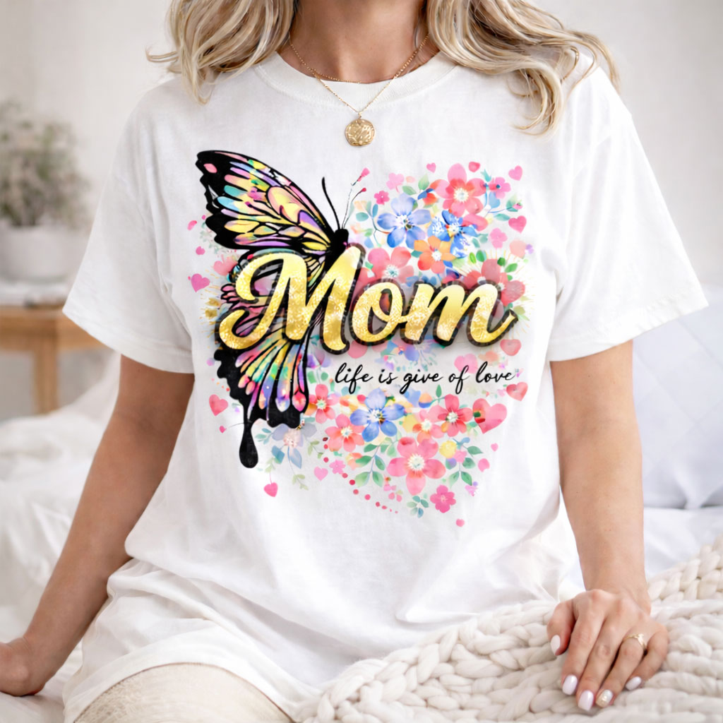 Mom Butterfly Floral KL0303001CL Unisex T-shirt