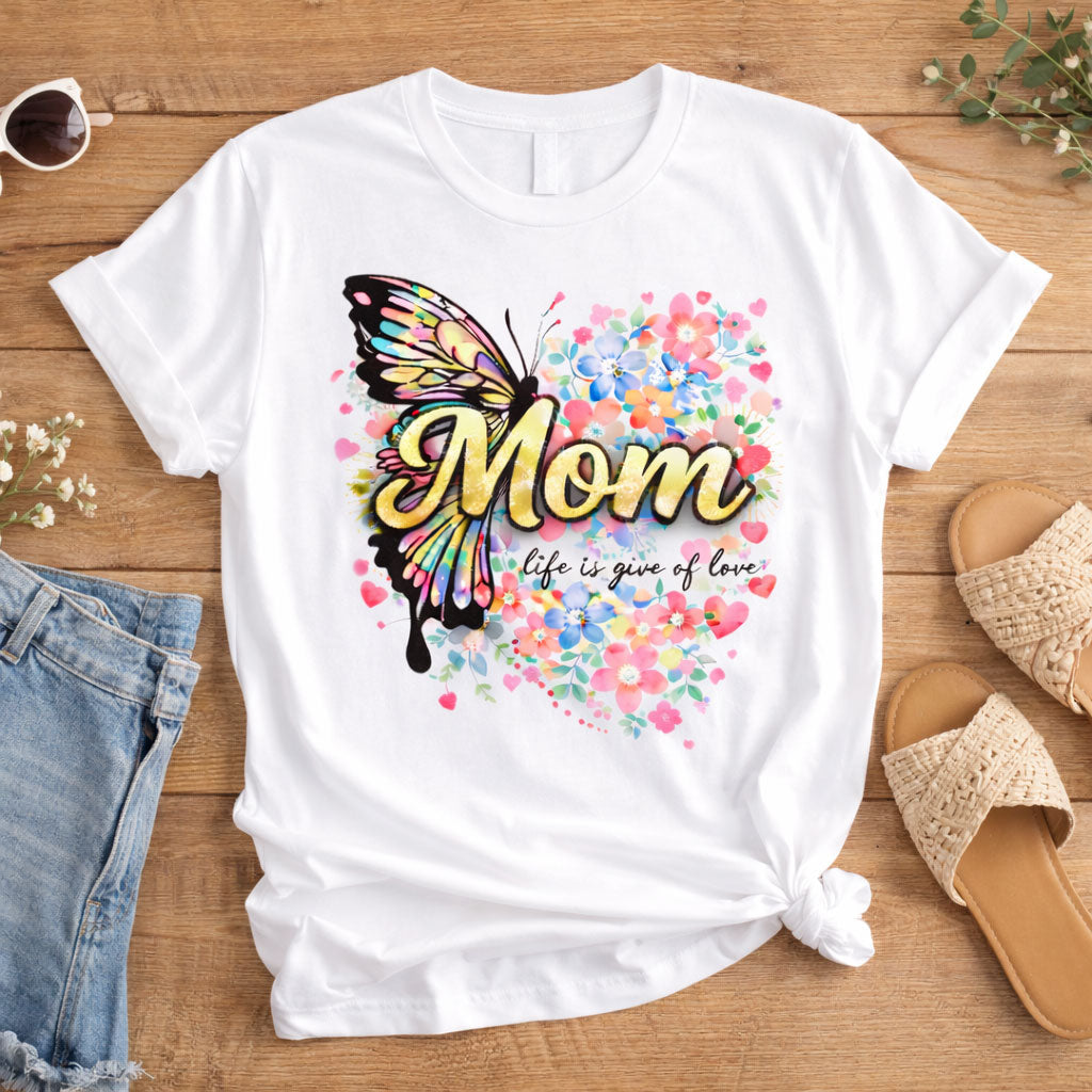 Mom Butterfly Floral KL0303001CL Unisex T-shirt