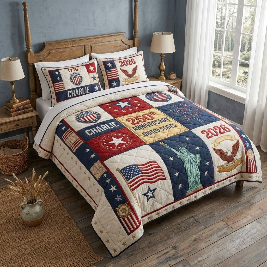 Personalized USA 250th Anniversary Heritage WN0404009CL Duvet Cover Set