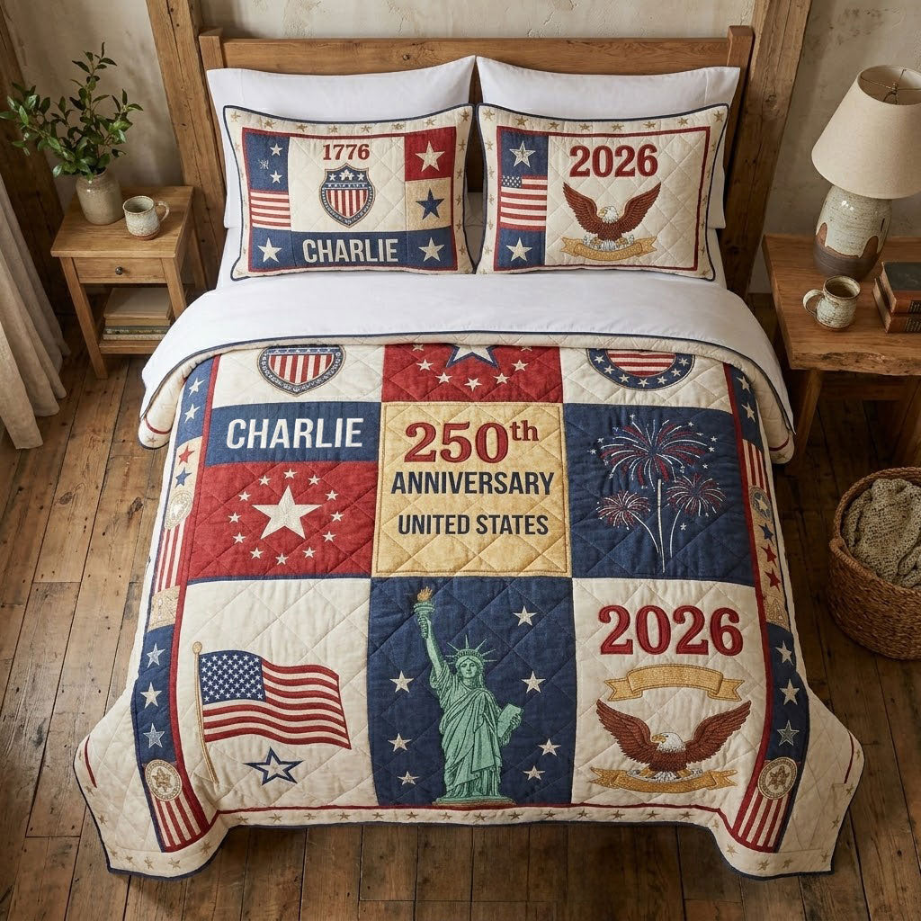 Personalized USA 250th Anniversary Heritage WN0404009CL Duvet Cover Set