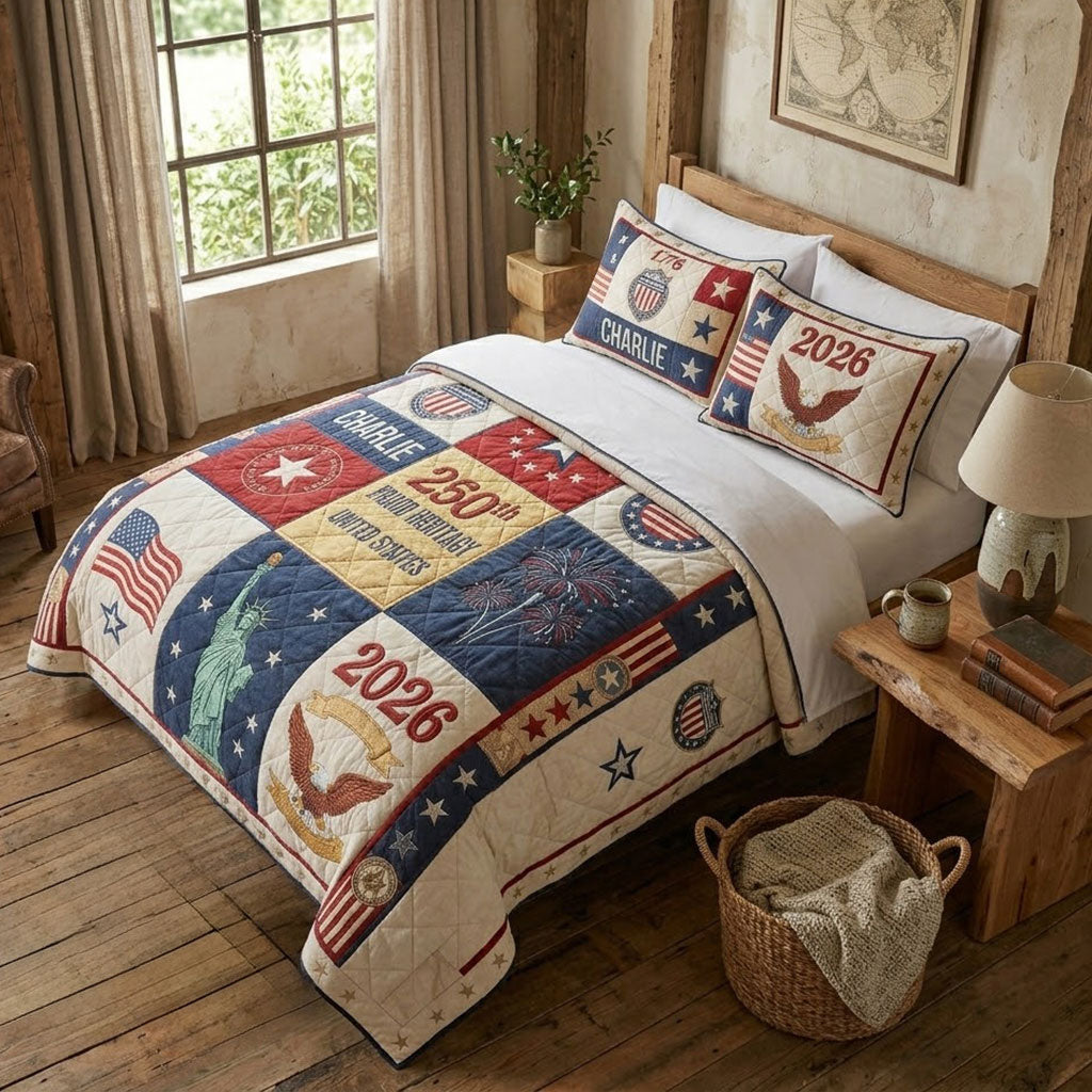Personalized USA 250th Anniversary Heritage WN0404009CL Duvet Cover Set