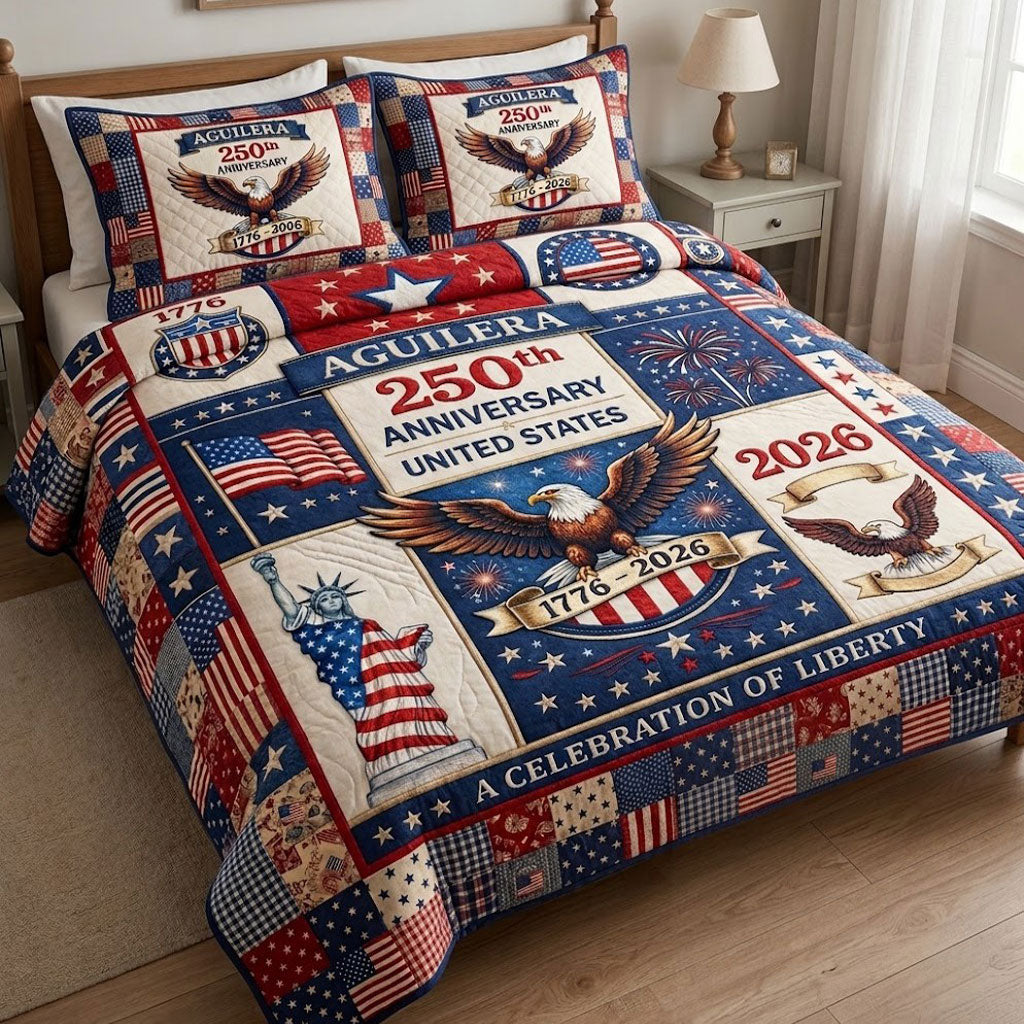 Personalized USA 250th Anniversary Liberty WN0404010CL Duvet Cover Set