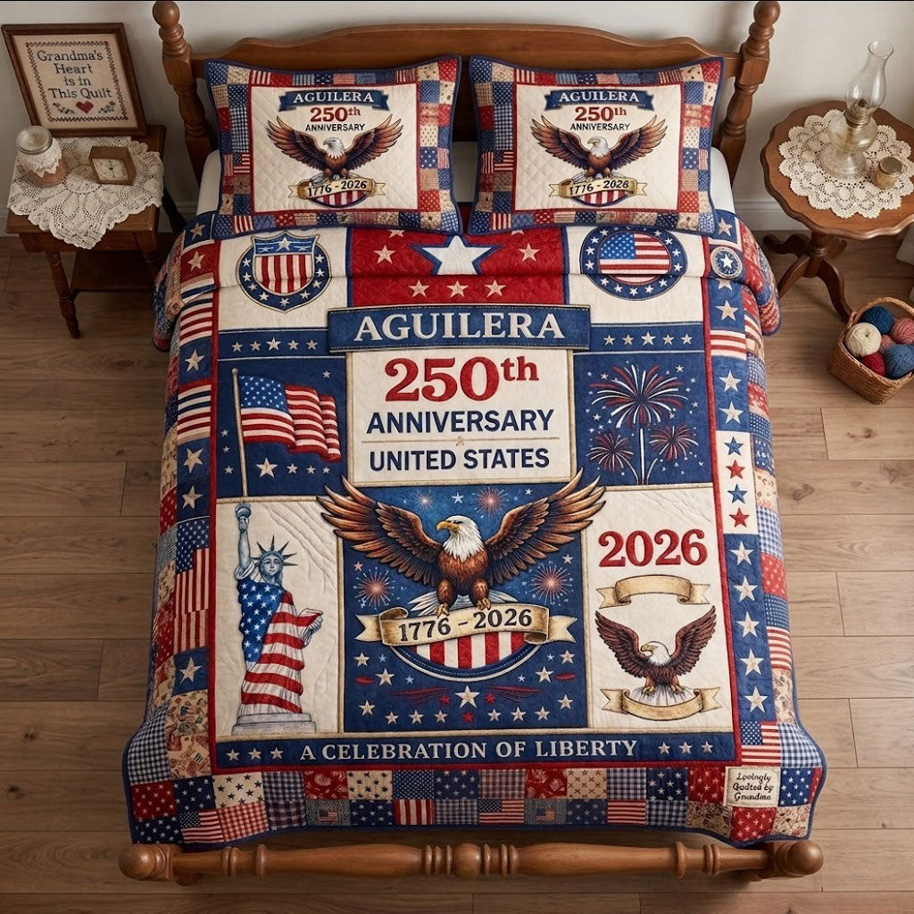 Personalized USA 250th Anniversary Liberty WN0404010CL Duvet Cover Set