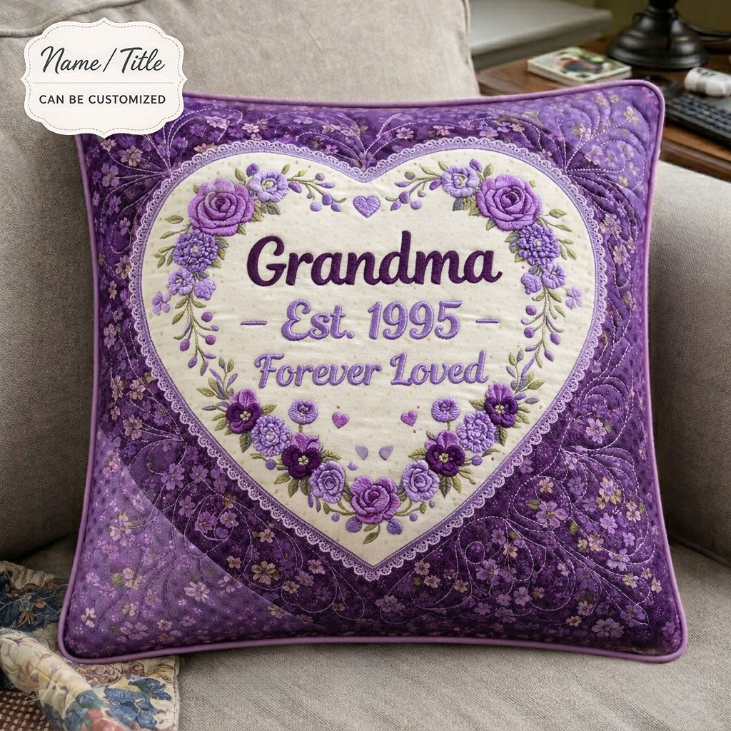 Personalized Grandma Est. Year WN0104010CL Quilted Pillow Case