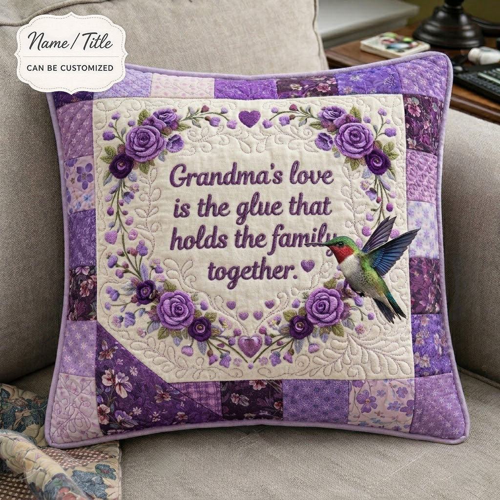 Personalized Grandma Hug & Heart WN0104007CL Quilted Pillow Case
