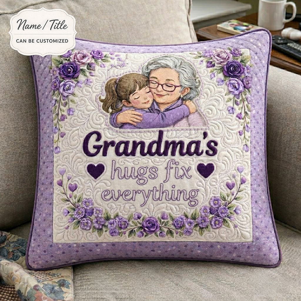Personalized Grandma Memory WN0104014CL Quilted Pillow Case