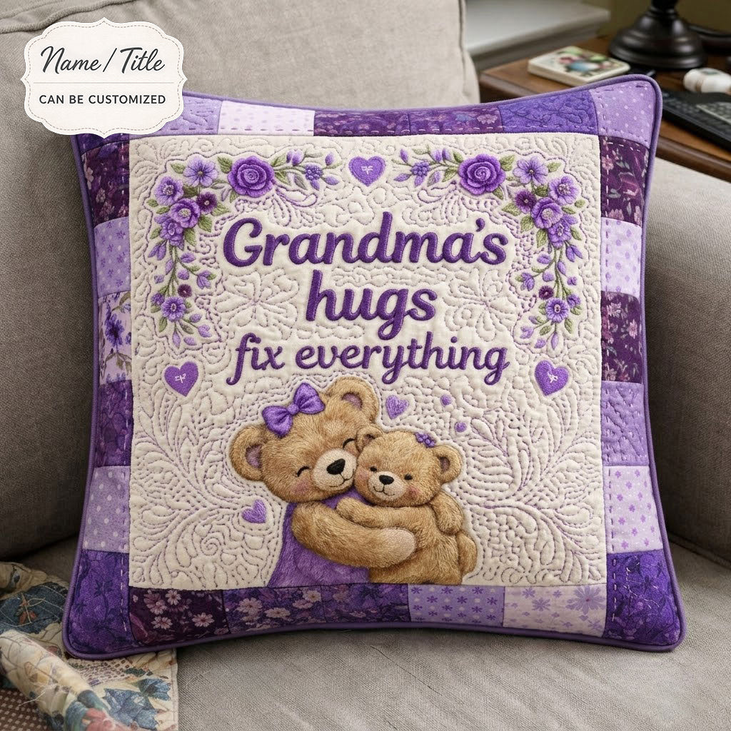 Personalized Loved Grandma Gift WN0104008CL Quilted Pillow Case