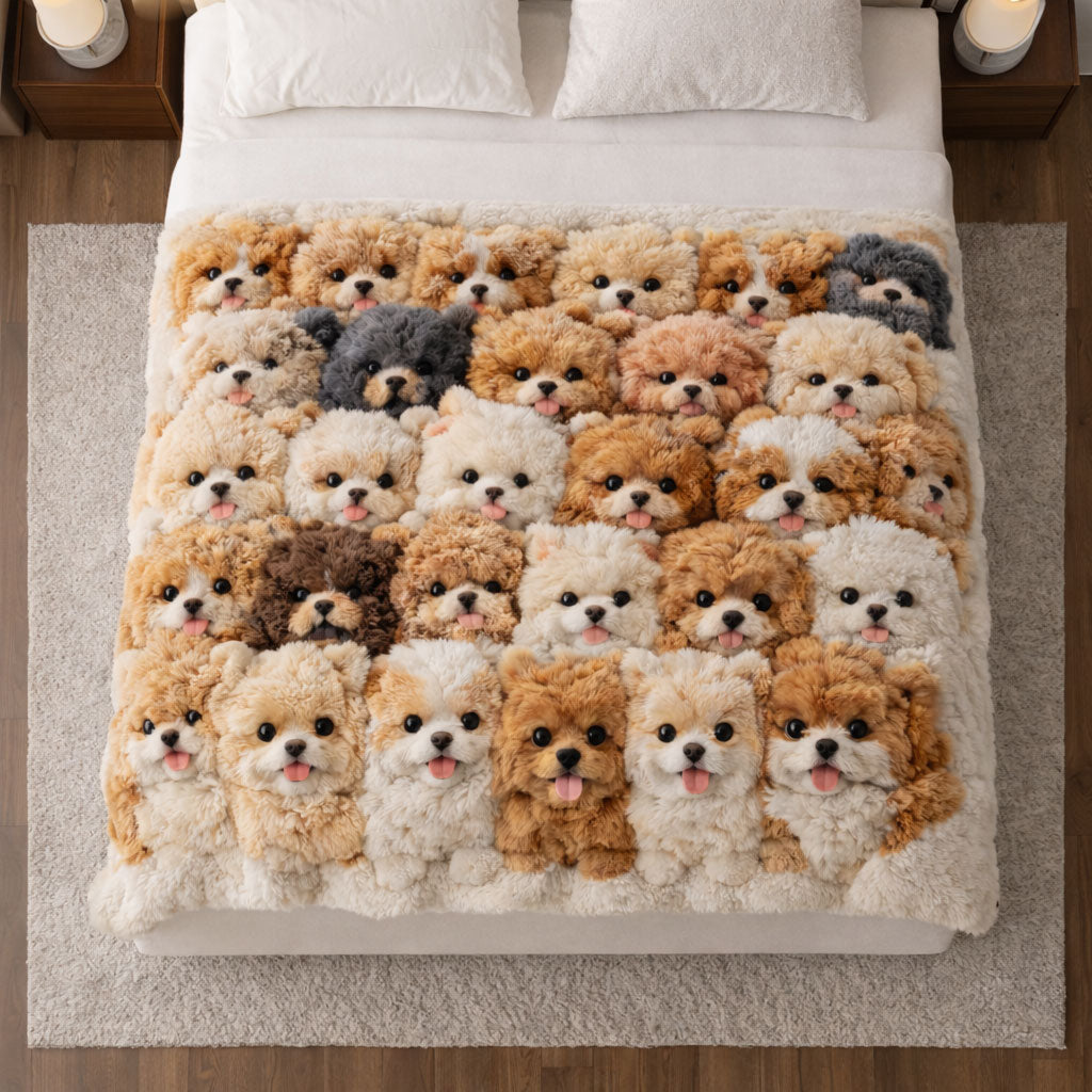 Sweet Pups Snuggle KL0303002CL Faux Fur Throw Blanket